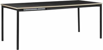 Beliani Beliani - Tavolo Allungabile color Nero Piano mdf Effetto Legno 140/190 x 90 cm Avis