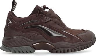 Random Identities Lage sneakers met technische stof - Heren - Sneakers - Bruin - 40 EU - Schoenen