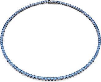Swarovski Matrix Tennis Necklace in Blue at Nordstrom, Size Medium