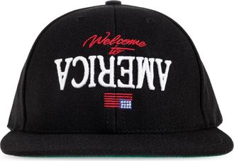 Willy Chavarria Welcome To America Cap - unisex - Petten - Zwart - ONE Size - Katoen - Accessoires
