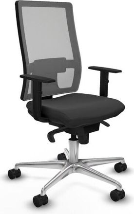 Piqueras y Crespo Piqueras Y Crespo - Horna sincro malla gris similpiel gris oscuro brazos 1D base aluminio ruedas 65mm nailon