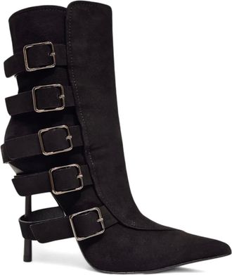 Le Silla 100mm Courtney boots - women - Leather/Suede/Leather - 38.5 - Black