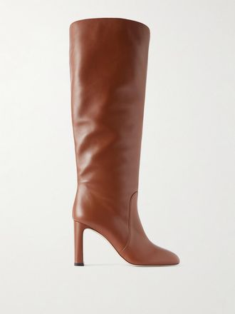 Stuart Weitzman Stivali In Pelle Babette Tubo - Marrone