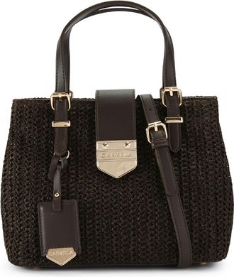 Carvela Womens Maria Mini Tote Bag - Brown Fabric - One Size
