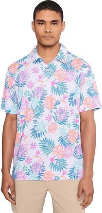 Chubbies Chubbies The Tropic Like Its Hot (performance Polo) Mens Clothing Optic White-pattern Base : 2XL, Polyester/Spandex