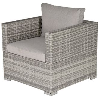 OUTSUNNY Single Wicker Furniture Sofa Chair w/ Padded Cushion for Garden Balcony | TJ Hughes