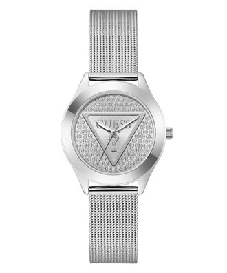 Guess Glitz Plaque Womens Silver Watch GW0835L1 Stainless Steel - One Size