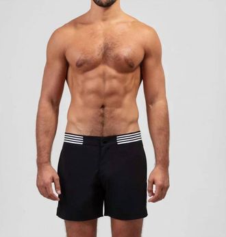 Ron Dorff Urban Snap Button Swim Shorts In Black