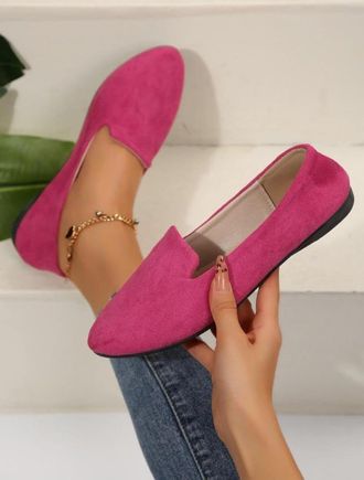 Generic Womens Pointed-Toe Flat Comfortable Slip On Business Work Office Flats Pointed Toe Dress Shoes Shoes Work Slip-Ons Pink