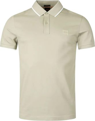 BOSS logo-patch polo shirt - Green