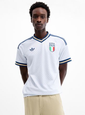 adidas Mens Logo and jacquard soccer jersey