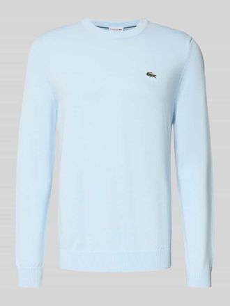Lacoste Regular Fit Strickpullover aus Baumwoll-Mix in Hellblau, Gr&ouml;&szlig;e XXXL