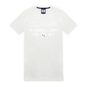 Aeronautica Tricolori Pijlen Bedrukt Heren T-Shirt Wit - Heren - T-shirts - Wit - 3XL - Katoen - Tops