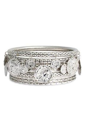 Nordstrom Rack Set of 8 Assorted Bangle Bracelets in Silver at Nordstrom Rack
