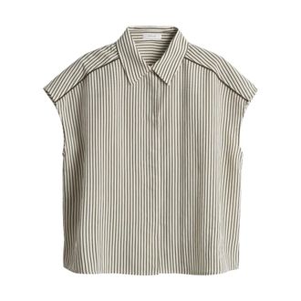 OPUS Lange Mouw Blouse Famella - Dames - Blouses & Shirts - Grijs - Maat: M