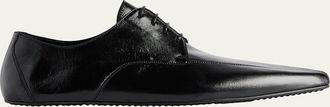 Balenciaga Mens Hyperflat Leather Square-Toe Derby Shoes