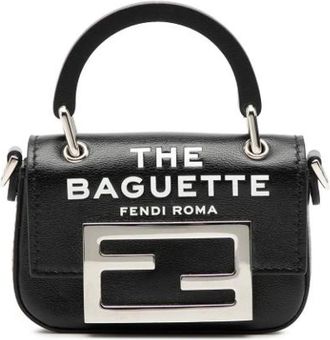 Fendi Pre-owned Mini Bags, female, Black, Size: ONE SIZE Pre-owned The Baguette