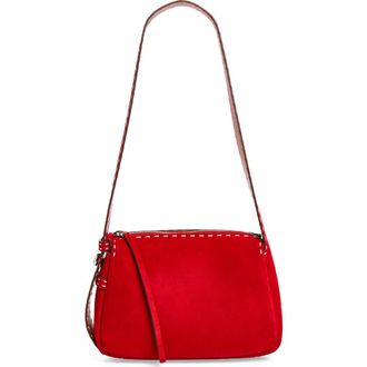 Tory Burch Romy Small Suede Shoulder Bag in Red at Nordstrom