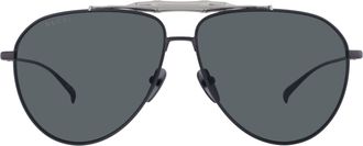 Gucci Grey Pilot Mens Sunglasses GG2064S 001 60