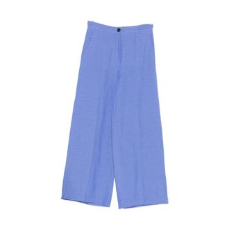 Marella Wide Trousers, female, Blue, Size: XL Wide Trousers