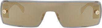 Alaia Shield-Frame Metal Sunglasses