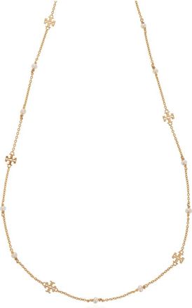 Tory Burch Tory Burch, Necklaces, female, Yellow, Size: ONE SIZE Delicate Kira Pearl Necklace