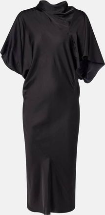 Rick Owens Abito midi Seb in charmeuse drappeggiato