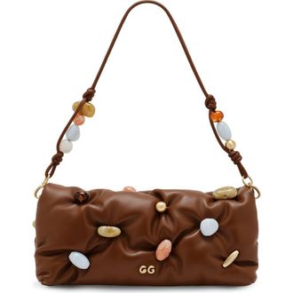 Cult Gaia Amalia Leather Clutch in Saddle Bauble Multi at Nordstrom