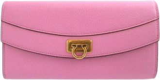 Ferragamo Pre-owned Wallets, female, Pink, Size: ONE SIZE Pre-owned Leather Wallet