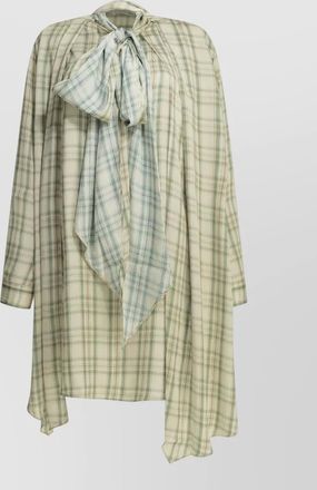 Acne Studios long sleeve loose fit plaid shirt dress