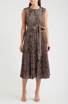 Kobi Halperin Stella Leopard Print Midi Dress in Natural Multi at Nordstrom, Size X-Large