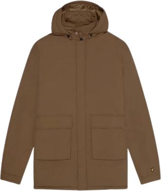 Lyle & Scott Mens Brown Wadded Parka Nylon - Size X-Large