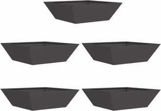 vidaXL Vidaxl - Maceta En Forma De Cuenco Para Jard&iacute;n 5 Pcs Negro