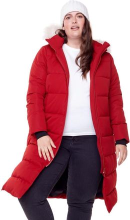 Alpine North KLUANE PLUS SIZE - Vegan Down Ultra Long Winter Parka in Red at Nordstrom, Size 4X