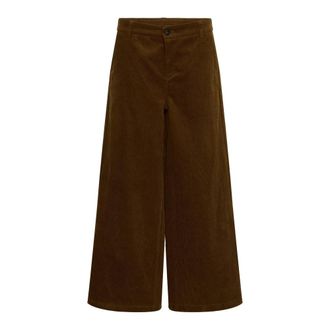 MY ESSENTIAL WARDROBE Pantalones Anchos - Trousers - Mujer - Marr&oacute;n - XS