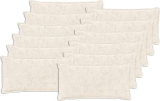 vidaXL Funda De Almohada 12 Uds. Houten Blanco 40 X 80 Cm Vidaxl