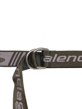 Balenciaga Jacquard Webbing D-Ring Belt - Khaki