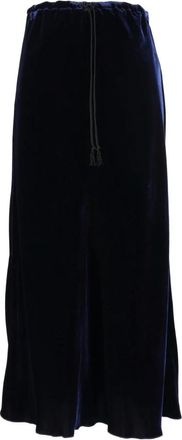 Forte_Forte Viscose Silk Velvet Midi Rok - Dames - Maxi Rokken - Zwart - L - Rokken
