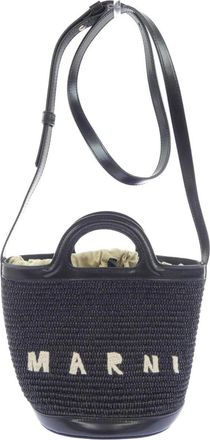 Marni TROPICALIA BASKET cotton nylon calf leather bag