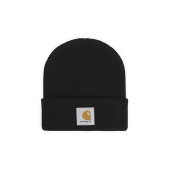 Carhartt Work in Progress Black Short Watch Solid Beanie Cap