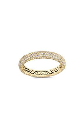Crislu Chamonix Pav&eacute; Eternity Ring in 18Kyg/Clear Stone at Nordstrom, Size 9