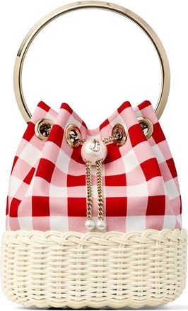 Jimmy Choo London Bon Bon Check Pattern Shoulder Bag