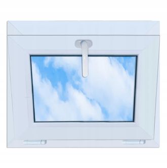 OEM Ventana De Pvc Blanca, Abatible, 60x50, Nueva, 600x500, Abatible Desde La Parte Superior, Doble Acristalamiento