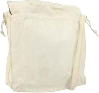 Loewe Pre-owned Bucket Bags, female, White, Size: ONE SIZE Pre-owned Leather Bucket Bag