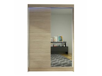 Mirjan24 Armario Closico Salvor I, Roble Sonoma, 200x120x58cm, Puertas De Armario: Correderas, N&uacute;mero De Estantes: 5, Led