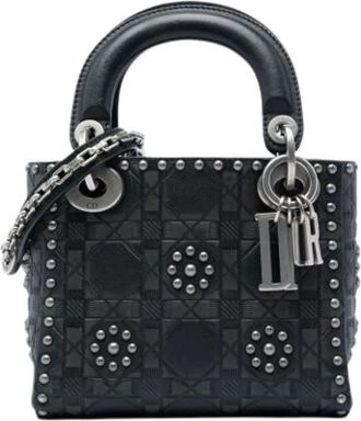 Dior Pre-owned Lady Satchel - Dames - Vintage Handtas - Zwart - ONE Size - Leer - Vintage