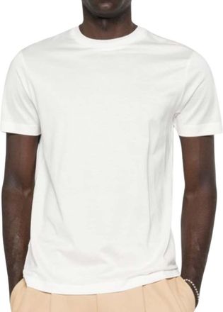 Emporio Armani White Solid Crew Neck T-Shirt