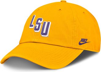 Nike LSU Natural Club Nike Mens College Adjustable Hat in Yellow | NC0176ILOV-EYR
