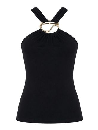 Coperni Black Cotton And Modal Top