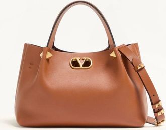 Valentino Garavani Valentino Garavani Small Soft Leather Shopping Bag Woman HAZELNUT UNI
